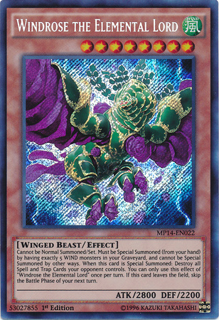 Windrose the Elemental Lord [MP14-EN022] Secret Rare | Deep Dive Games St. Marys