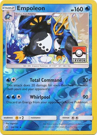 Empoleon (34/156) (League Promo) [Sun & Moon: Ultra Prism] | Deep Dive Games St. Marys