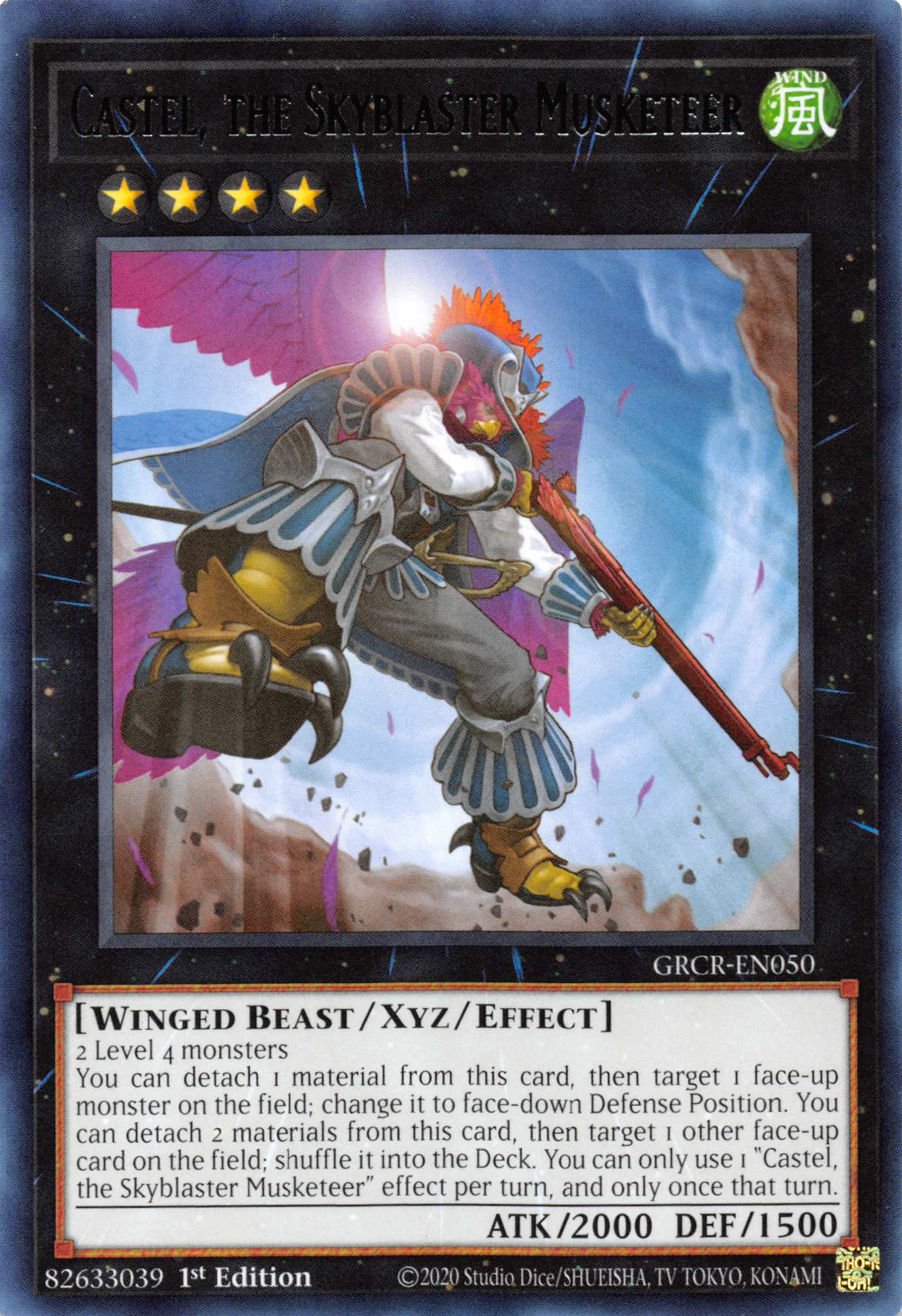 Castel, the Skyblaster Musketeer [GRCR-EN050] Rare | Deep Dive Games St. Marys