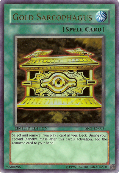 Gold Sarcophagus [SJCS-EN005] Super Rare | Deep Dive Games St. Marys