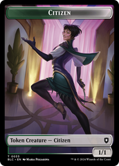 Soldier // Citizen Double-Sided Token [Bloomburrow Commander Tokens] | Deep Dive Games St. Marys