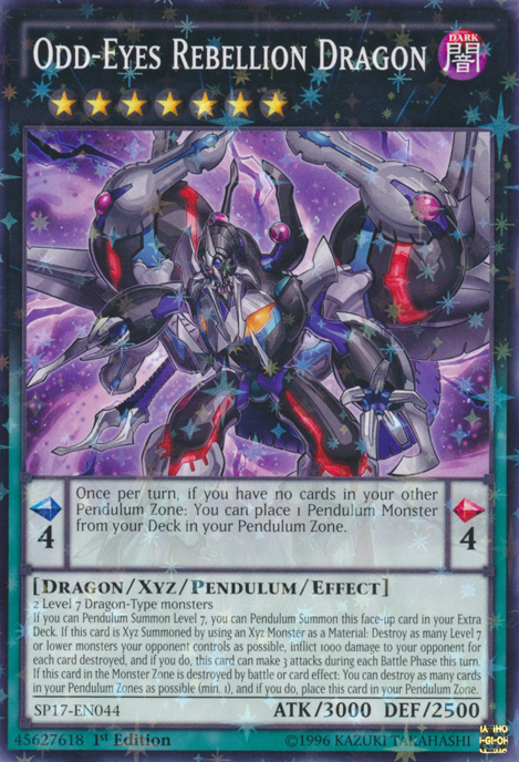 Odd-Eyes Rebellion Dragon [SP17-EN044] Starfoil Rare | Deep Dive Games St. Marys