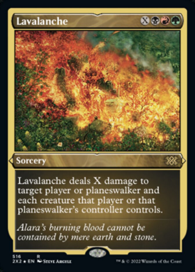 Lavalanche (Foil Etched) [Double Masters 2022] | Deep Dive Games St. Marys