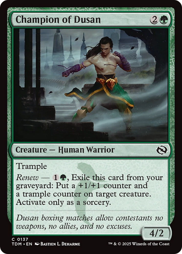 Champion of Dusan [Tarkir: Dragonstorm] | Deep Dive Games St. Marys