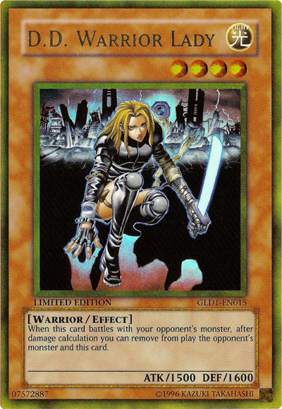 D.D. Warrior Lady [GLD1-EN015] Gold Rare | Deep Dive Games St. Marys