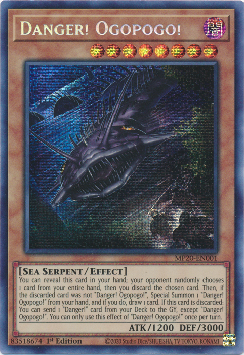 Danger! Ogopogo! [MP20-EN001] Prismatic Secret Rare | Deep Dive Games St. Marys