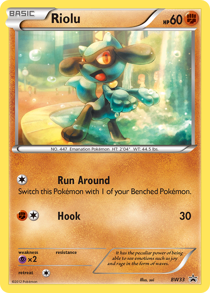 Riolu (BW33) (Cosmos Holo) [Black & White: Black Star Promos] | Deep Dive Games St. Marys