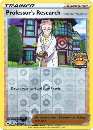 Professor's Research (178/202) (Regional Championship Promo) [Sword & Shield: Base Set] | Deep Dive Games St. Marys