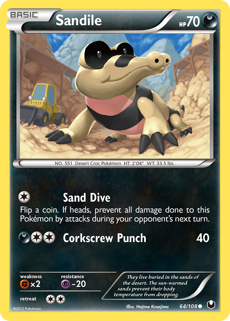 Sandile (64/108) [Black & White: Dark Explorers] | Deep Dive Games St. Marys