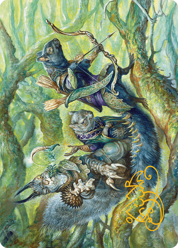 The Odd Acorn Gang Art Card (Gold-Stamped Signature) [Bloomburrow Art Series] | Deep Dive Games St. Marys