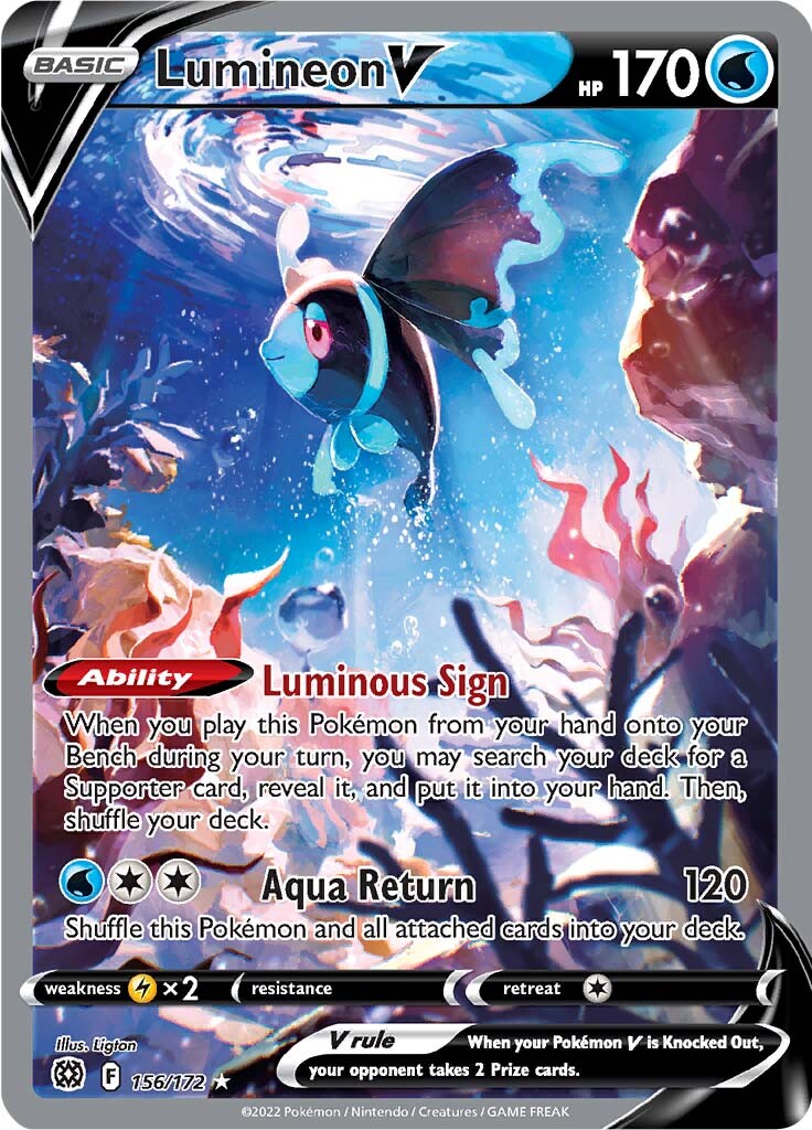 Lumineon V (156/172) [Sword & Shield: Brilliant Stars] | Deep Dive Games St. Marys
