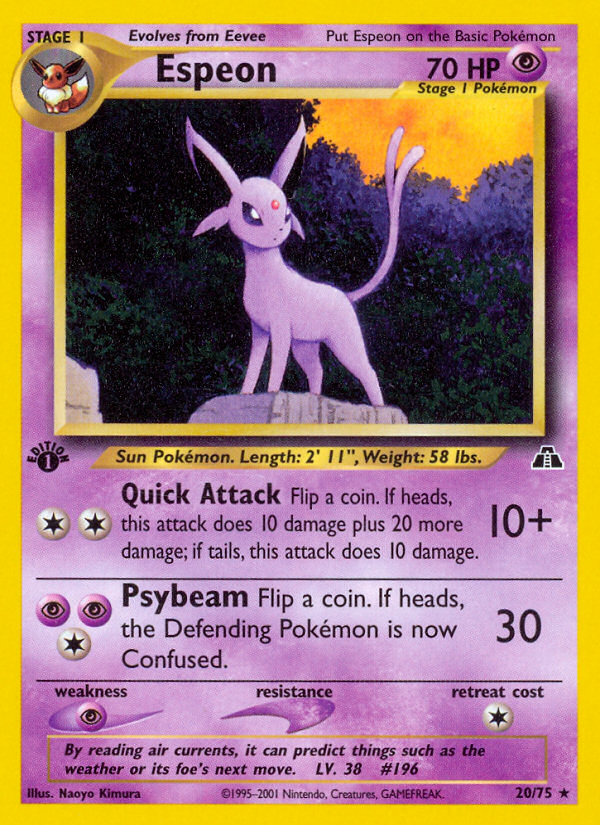 Espeon (20/75) [Neo Discovery 1st Edition] | Deep Dive Games St. Marys