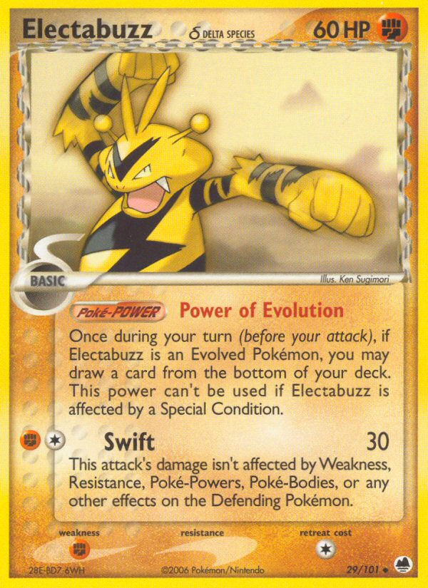 Electabuzz (29/101) (Delta Species) [EX: Dragon Frontiers] | Deep Dive Games St. Marys