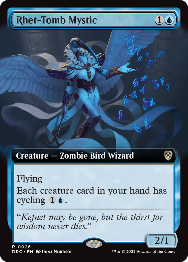 Rhet-Tomb Mystic (Extended Art) [Aetherdrift Commander] | Deep Dive Games St. Marys