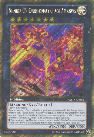 Number C6: Chronomaly Chaos Atlandis [PGLD-EN018] Gold Secret Rare | Deep Dive Games St. Marys