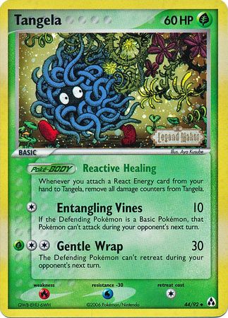 Tangela (44/92) (Stamped) [EX: Legend Maker] | Deep Dive Games St. Marys