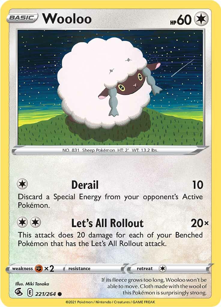 Wooloo (221/264) [Sword & Shield: Fusion Strike] | Deep Dive Games St. Marys