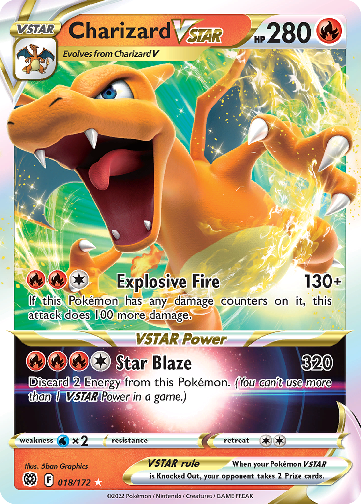 Charizard VSTAR (018/172) (Jumbo Card) [Sword & Shield: Brilliant Stars] | Deep Dive Games St. Marys