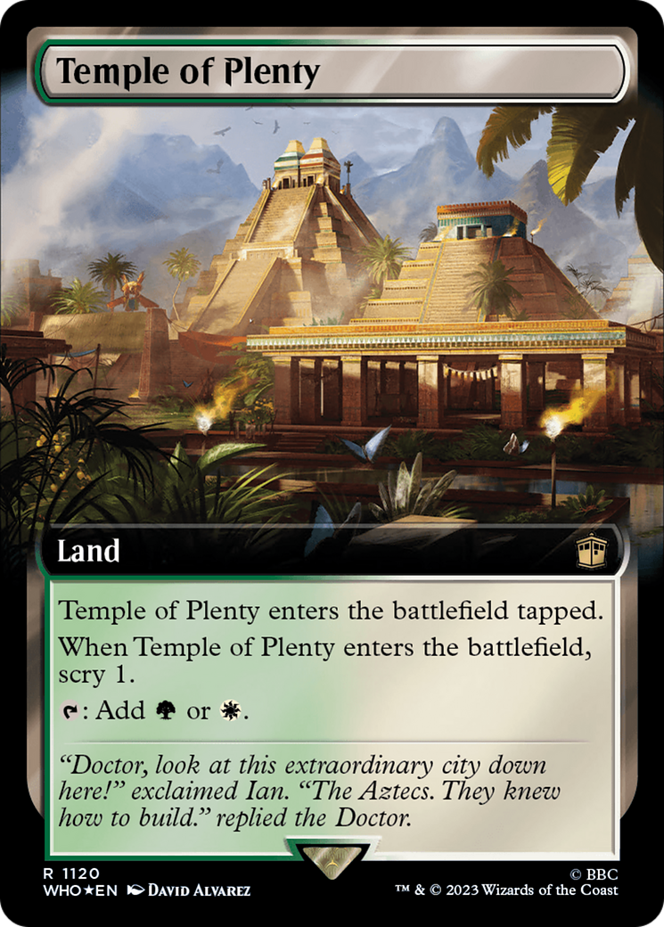 Temple of Plenty (Extended Art) (Surge Foil) [Doctor Who] | Deep Dive Games St. Marys