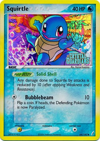 Squirtle (64/100) (Stamped) [EX: Crystal Guardians] | Deep Dive Games St. Marys