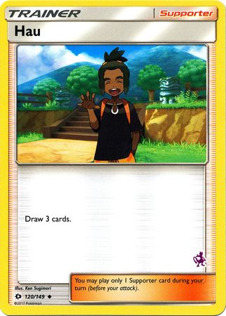 Hau (120/149) (Mewtwo Deck) [Battle Academy 2020] | Deep Dive Games St. Marys