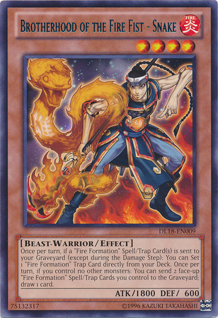 Brotherhood of the Fire Fist - Snake (Blue) [DL18-EN009] Rare | Deep Dive Games St. Marys