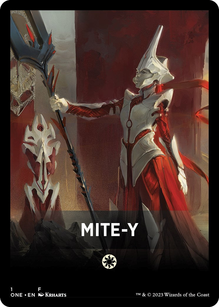 Mite-Y Theme Card [Phyrexia: All Will Be One Tokens] | Deep Dive Games St. Marys