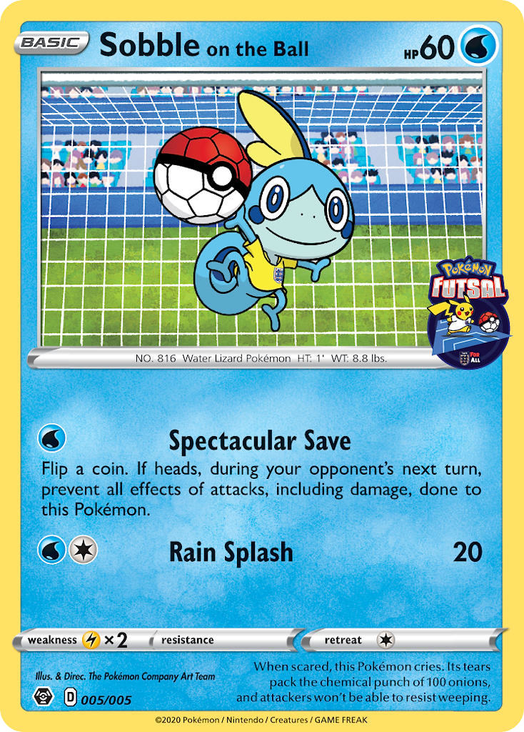 Sobble on the Ball (005/005) [Pokemon Futsal Collection] | Deep Dive Games St. Marys