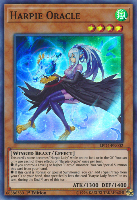 Harpie Oracle [LED4-EN002] Super Rare | Deep Dive Games St. Marys