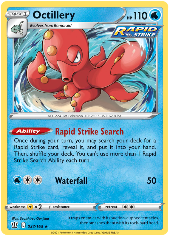 Octillery (037/163) [Sword & Shield: Battle Styles] | Deep Dive Games St. Marys