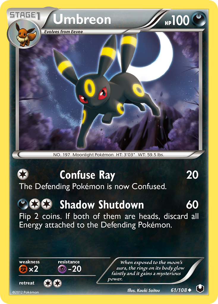 Umbreon (61/108) [Black & White: Dark Explorers] | Deep Dive Games St. Marys