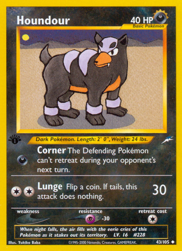 Houndour (43/105) [Neo Destiny 1st Edition] | Deep Dive Games St. Marys