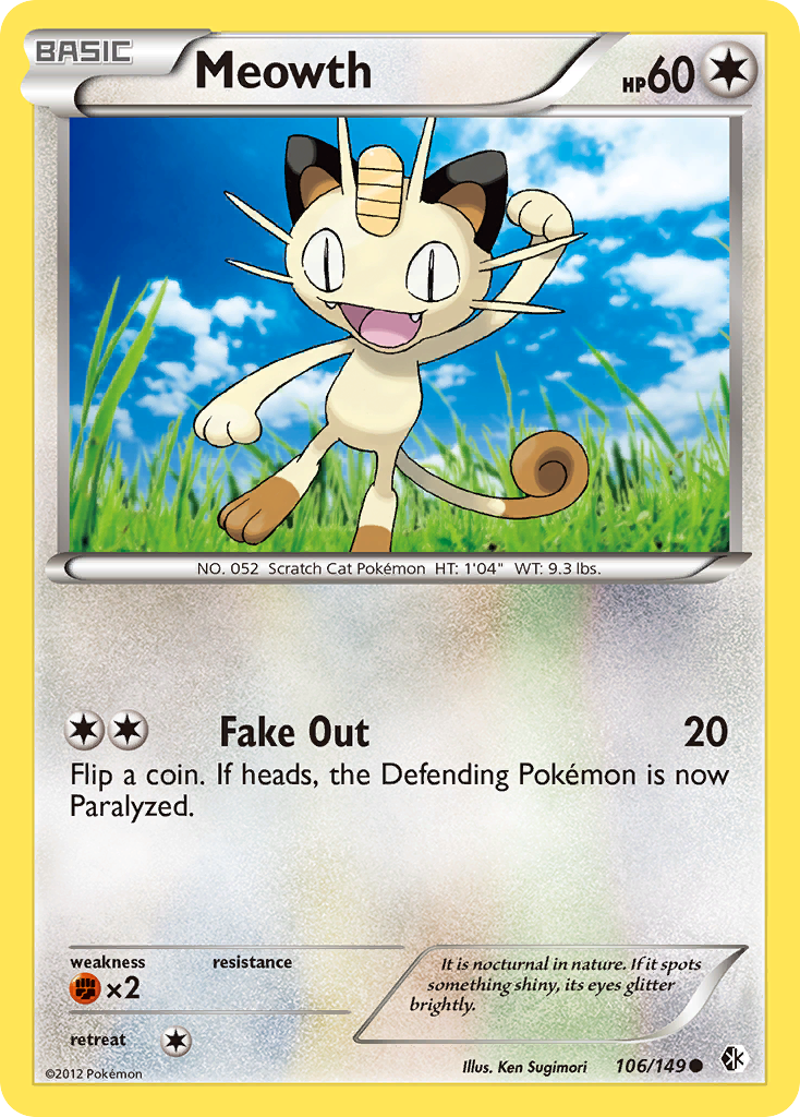 Meowth (106/149) [Black & White: Boundaries Crossed] | Deep Dive Games St. Marys