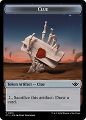 Eldrazi // Clue Double-Sided Token [Outlaws of Thunder Junction Commander Tokens] | Deep Dive Games St. Marys