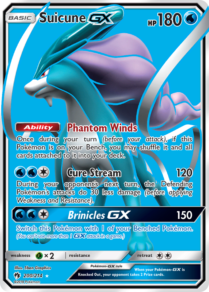 Suicune GX (200/214) [Sun & Moon: Lost Thunder] | Deep Dive Games St. Marys