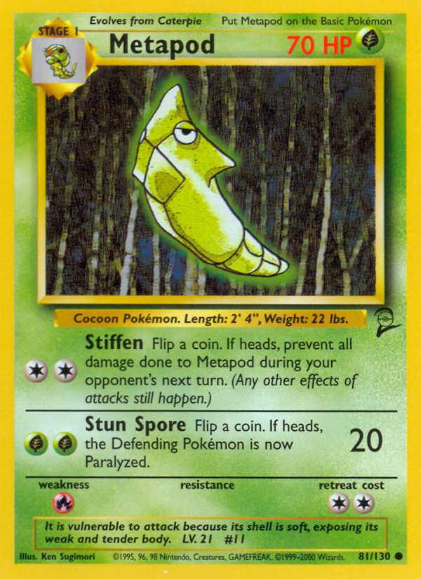 Metapod (81/130) [Base Set 2] | Deep Dive Games St. Marys