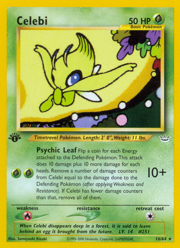 Celebi (16/64) [Neo Revelation 1st Edition] | Deep Dive Games St. Marys