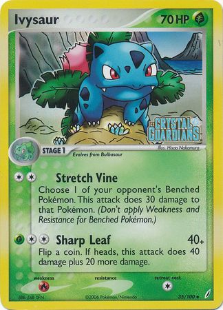 Ivysaur (35/100) (Stamped) [EX: Crystal Guardians] | Deep Dive Games St. Marys