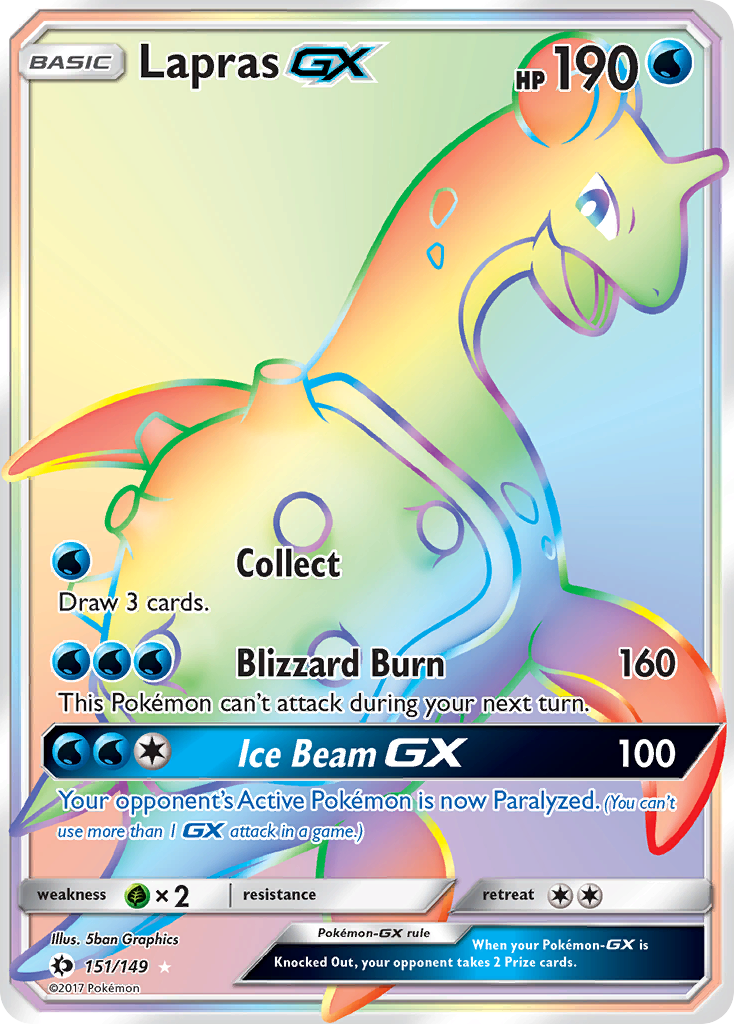 Lapras GX (151/149) [Sun & Moon: Base Set] | Deep Dive Games St. Marys