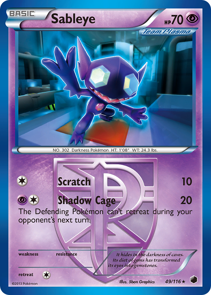 Sableye (49/116) [Black & White: Plasma Freeze] | Deep Dive Games St. Marys