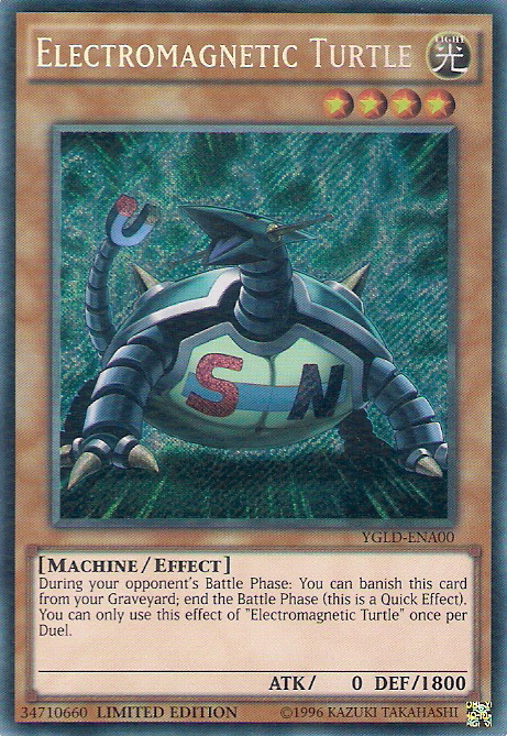 Electromagnetic Turtle [YGLD-ENA00] Secret Rare | Deep Dive Games St. Marys