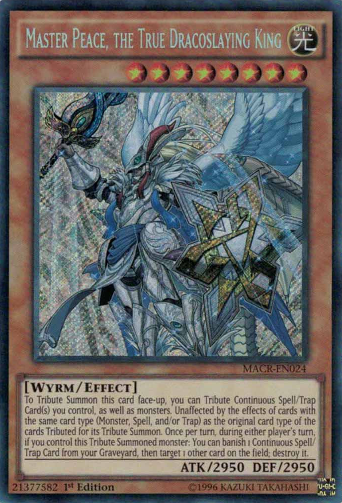 Master Peace, the True Dracoslaying King [MACR-EN024] Secret Rare | Deep Dive Games St. Marys