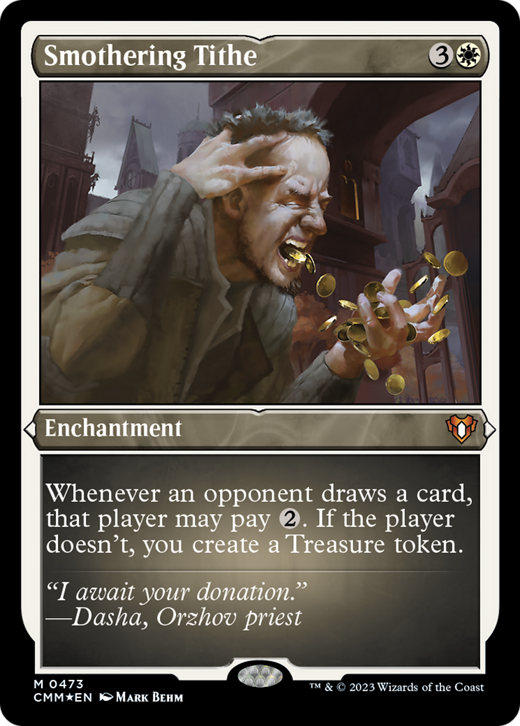 Smothering Tithe (Foil Etched) [Commander Masters] | Deep Dive Games St. Marys