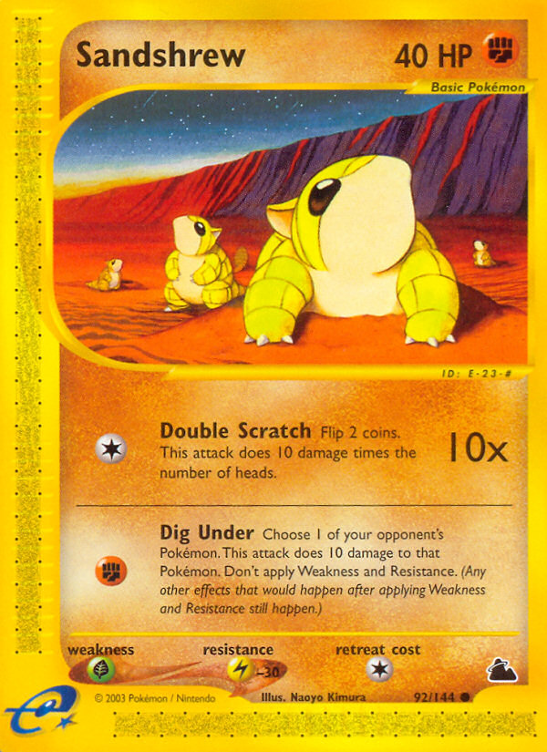 Sandshrew (92/144) [Skyridge] | Deep Dive Games St. Marys