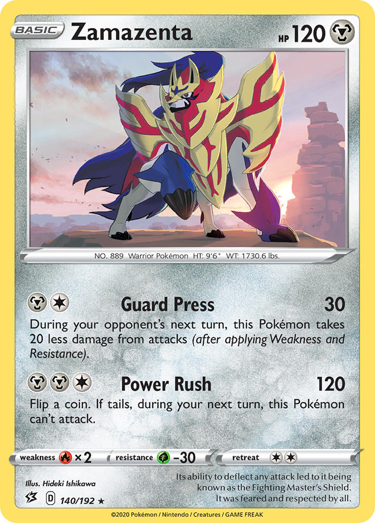 Zamazenta (140/192) (Cracked Ice Holo) (Theme Deck Exclusive) [Sword & Shield: Rebel Clash] | Deep Dive Games St. Marys