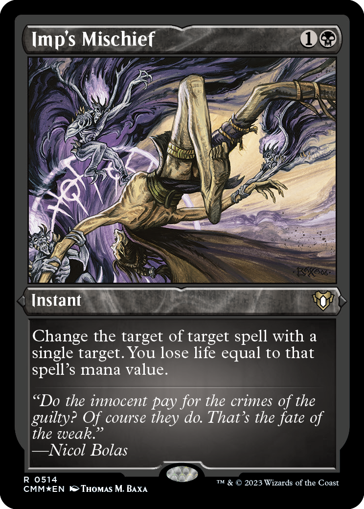 Imp's Mischief (Foil Etched) [Commander Masters] | Deep Dive Games St. Marys