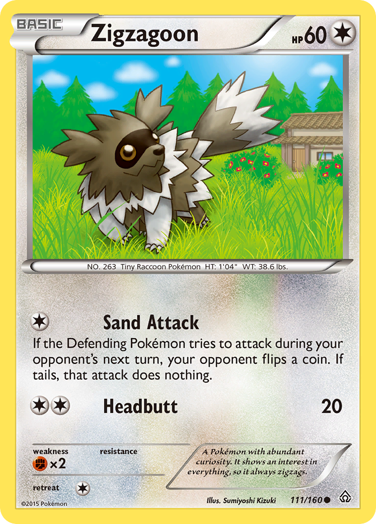 Zigzagoon (111/160) [XY: Primal Clash] | Deep Dive Games St. Marys