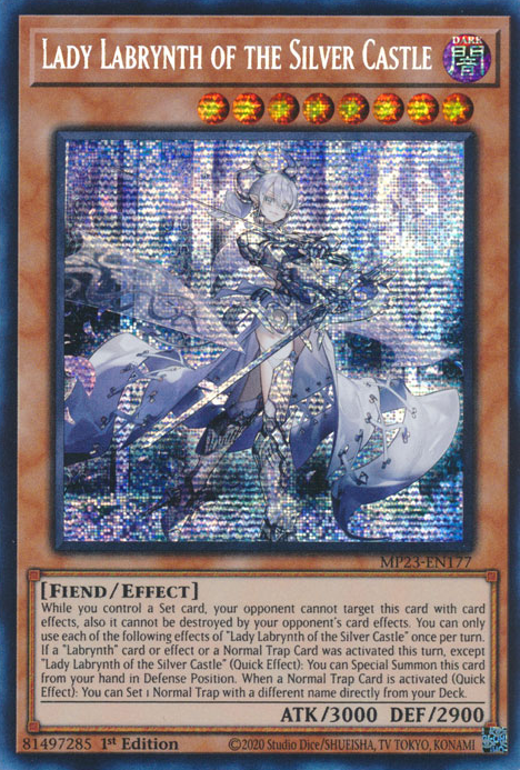 Lady Labrynth of the Silver Castle [MP23-EN177] Prismatic Secret Rare | Deep Dive Games St. Marys