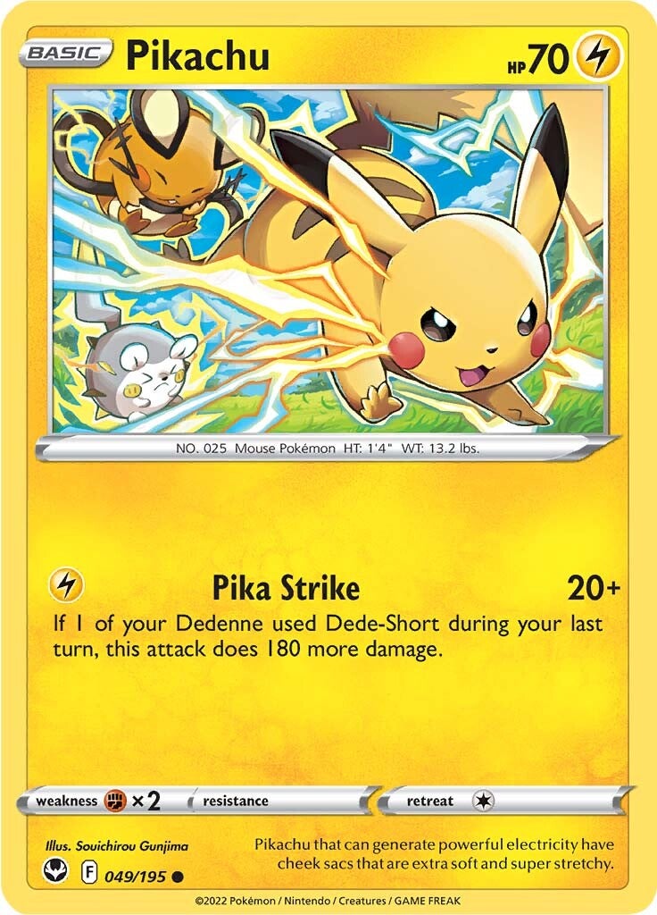 Pikachu (049/195) [Sword & Shield: Silver Tempest] | Deep Dive Games St. Marys