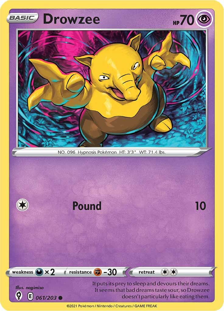 Drowzee (061/203) [Sword & Shield: Evolving Skies] | Deep Dive Games St. Marys